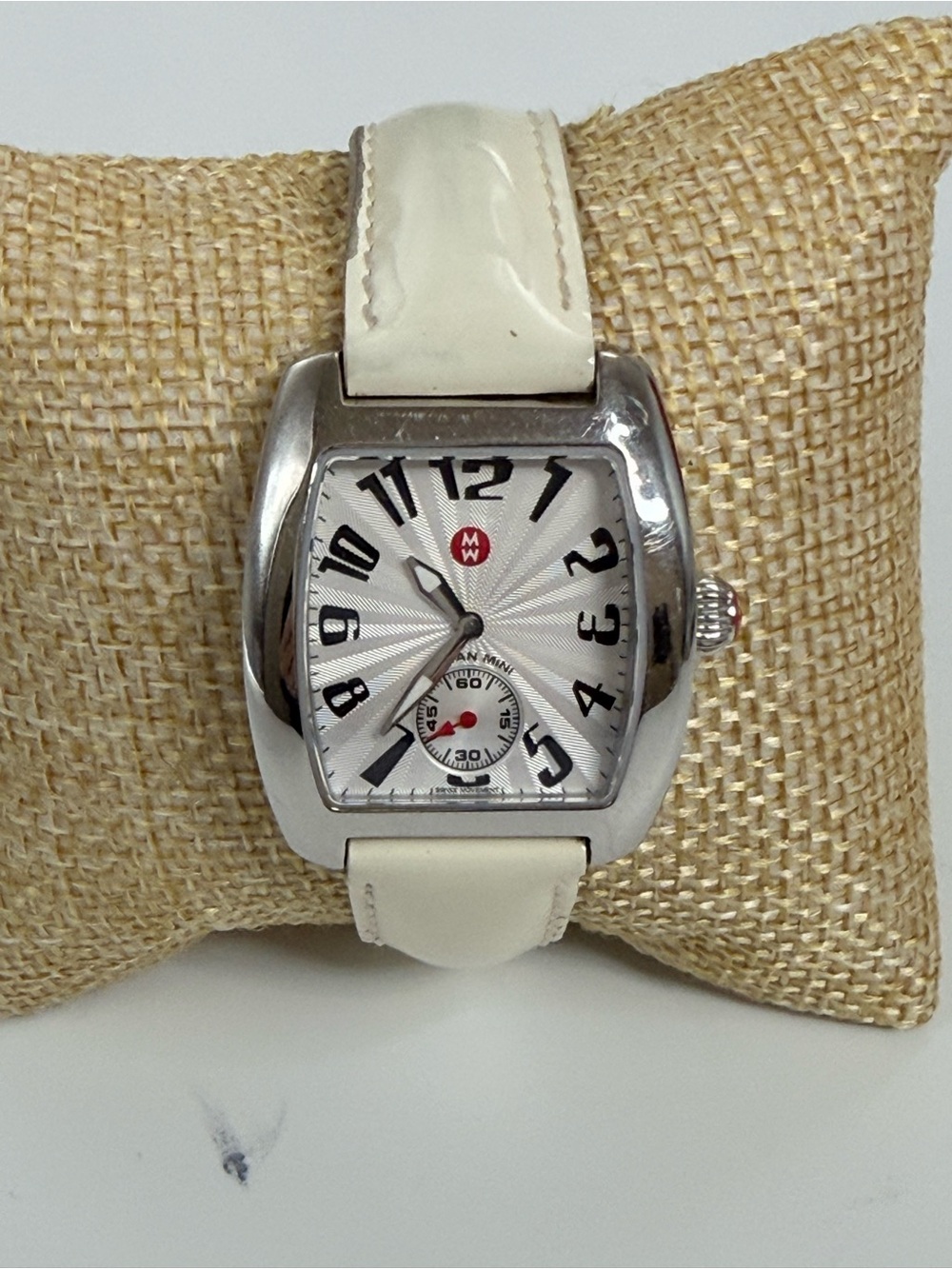 Michele Urban Mini Watch MW02A00A0001 With  team patent leather Band Swiss